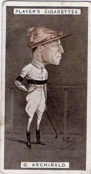 1925 Player's Racing Caricatures #2 George Archibald Front